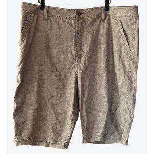 Prana Men's Size 40 Light Brown Hemp Blend Lightweight Shorts 40" x 11"